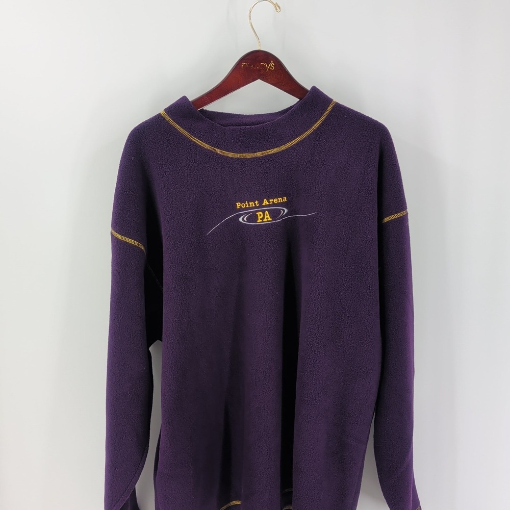 Vintage EXP Clothing By P.S.I. Long Sleeve Ponit Arena Sweatshirt Purple Size XL